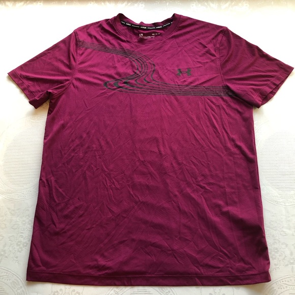 Under Armour Other - Under Armour Men’s Size M Burgundy Performance Running T-Shirt Activewear Top